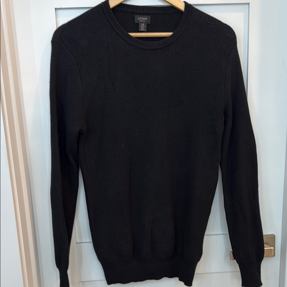 J. Crew Black Crewneck Sweater Timeless Knit Design